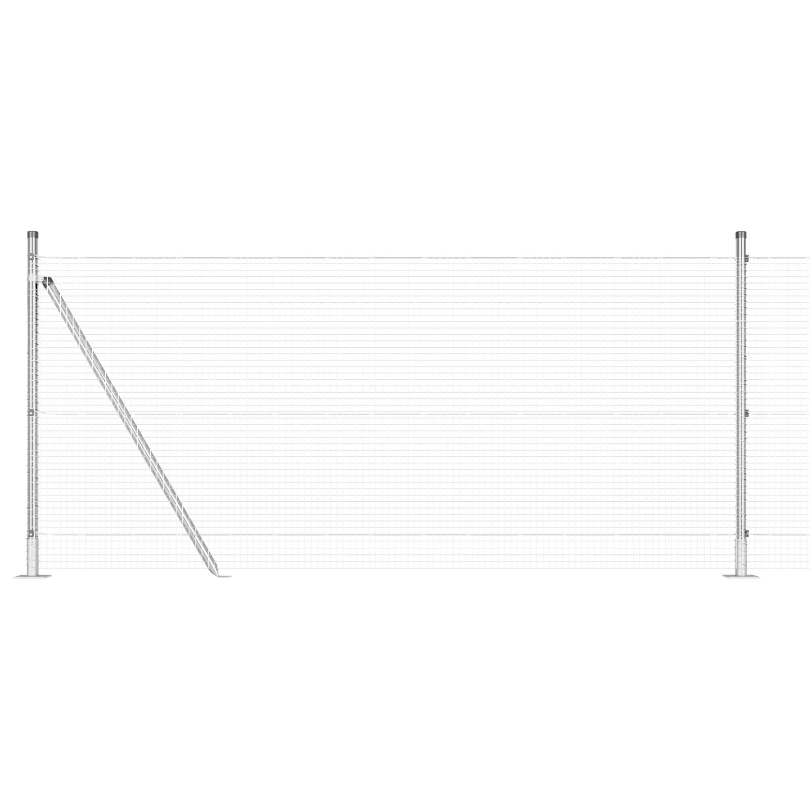 Clôture en fil soudé avec 13 poteaux avec bride 1x100 m en acier galvanisé V5462 Vetonek