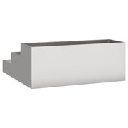 Macetero de jardín de tres niveles 90x90x35 cm Acero inoxidable V9265 Vetonek