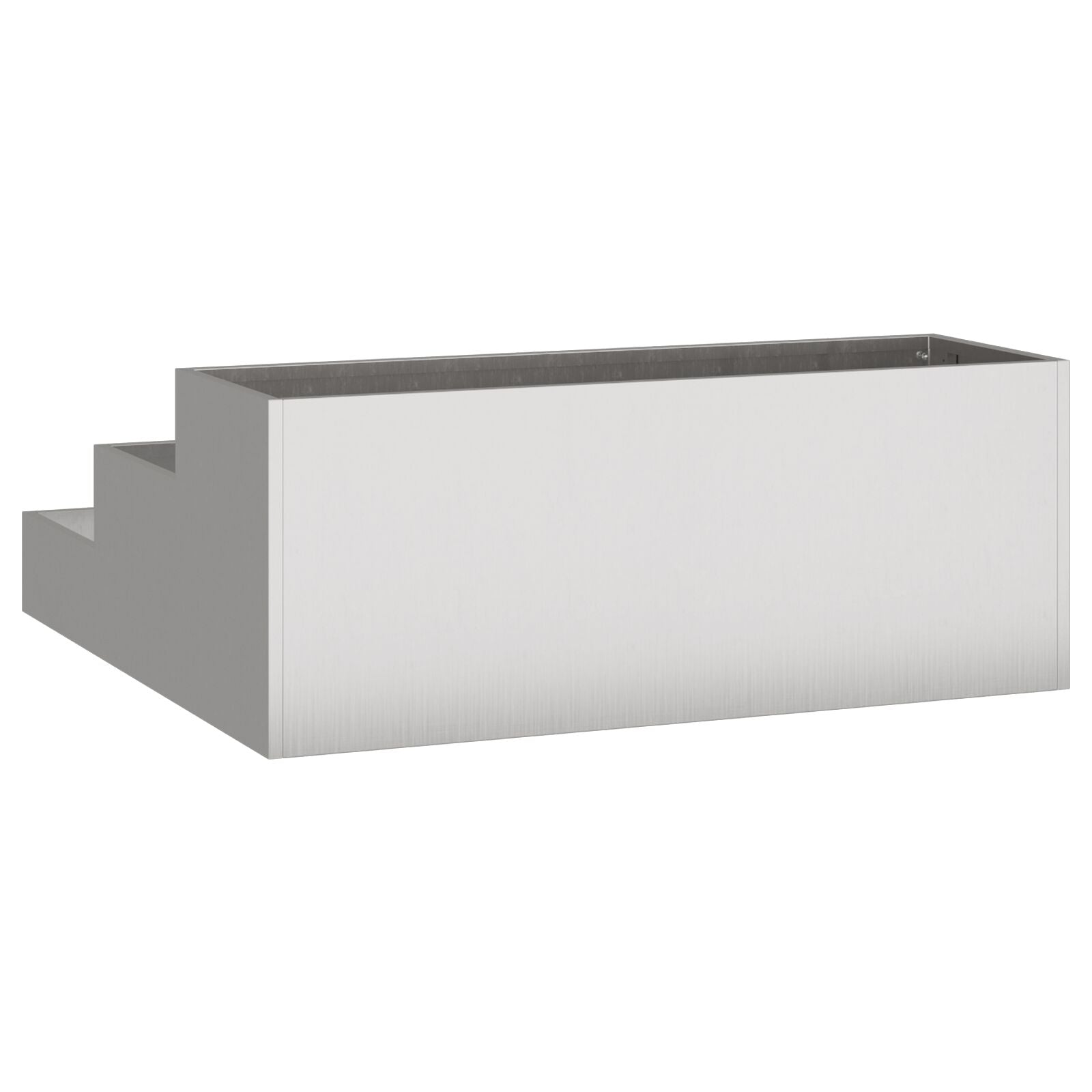 Macetero de jardín de tres niveles 90x90x35 cm Acero inoxidable V9265 Vetonek