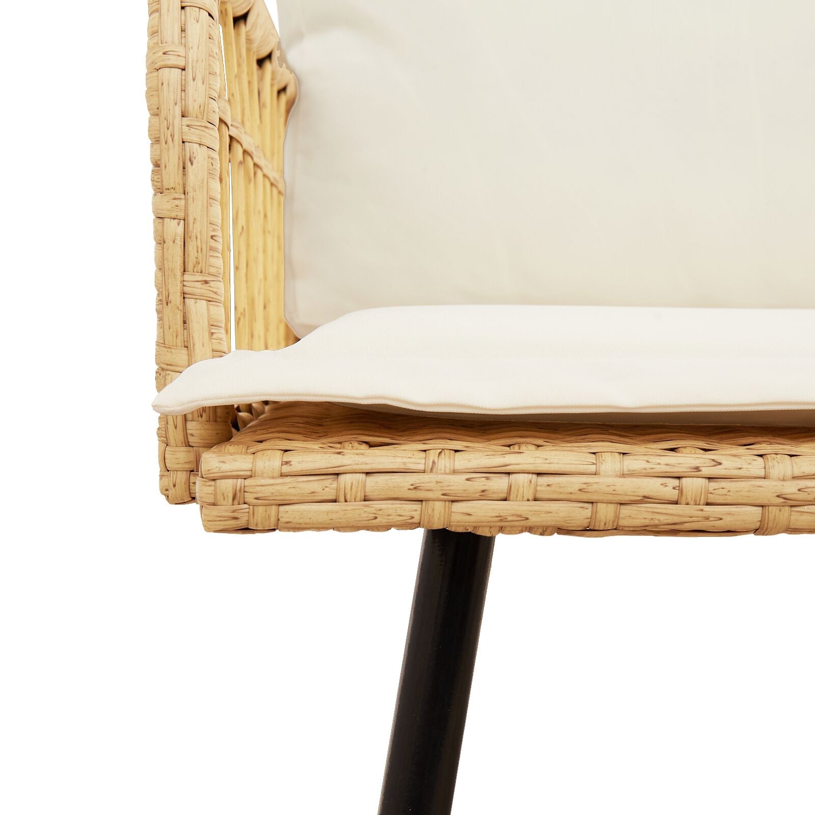 2-Piece Garden Dining Set with Natural Polyrattan Cushions V1402 Vetonek