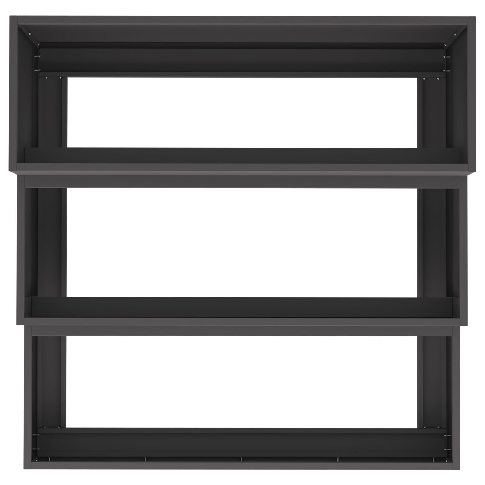 Macetero de jardín de 3 niveles 90x90x35 cm en acero negro V9227 Vetonek