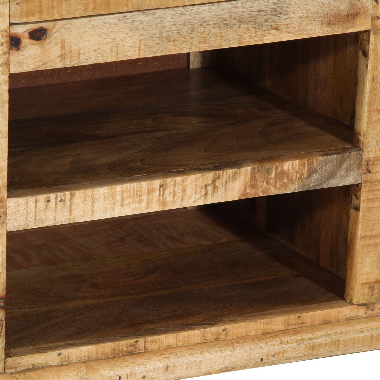 Shoe Bench 110x35x50 cm Solid Rustic Mango Wood V1768 Vetonek