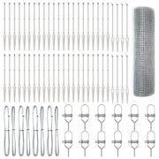 Clôture en fil de fer soudé avec 13 poteaux à pointes 1x100 m en acier galvanisé V1914 Vetonek