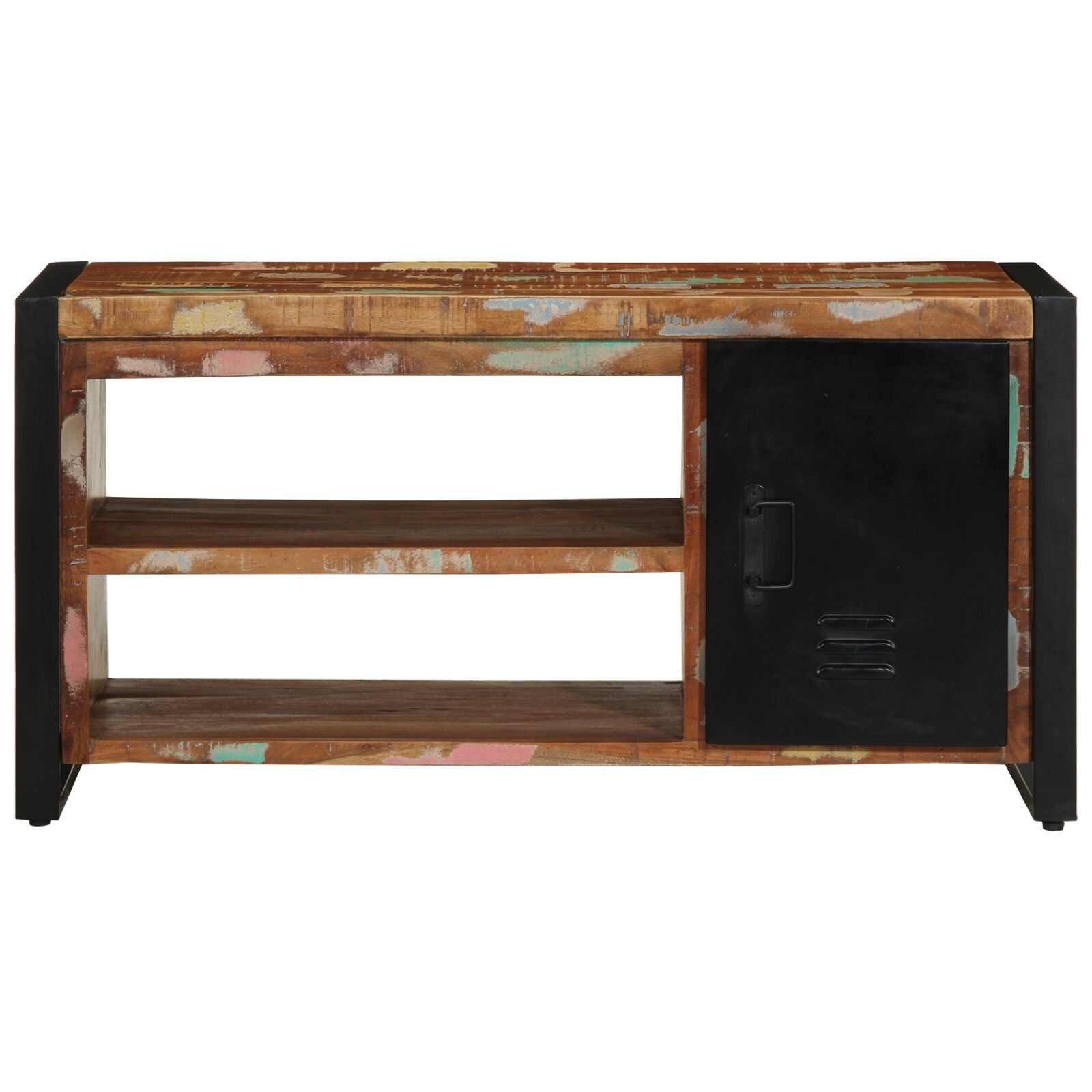 Multicolor shoe bench 100x40x50 cm Reclaimed wood V9751 Vetonek