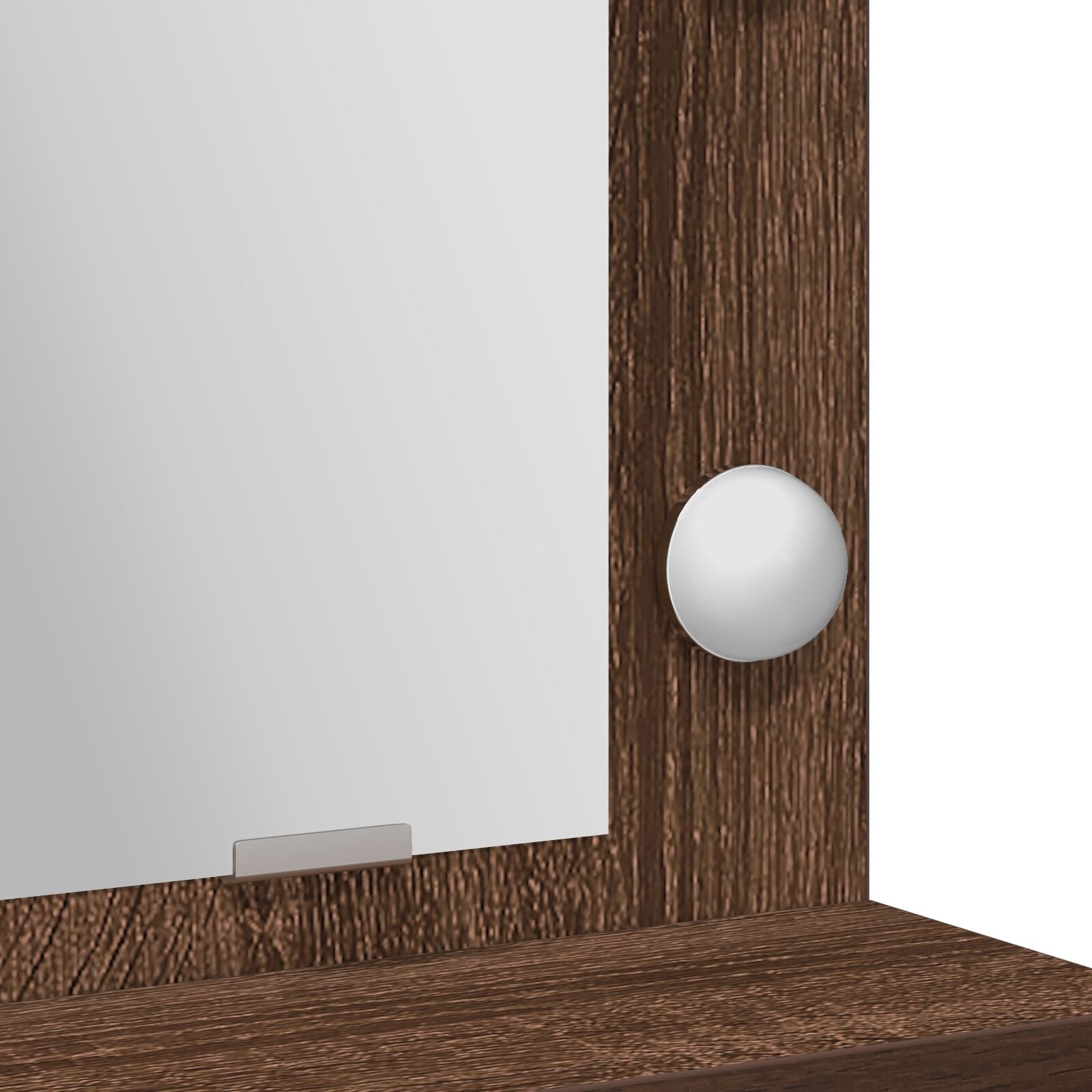 Bureau de maquillage avec lumières LED - Chêne marron - 50x41x135 cm V1529 Vetonek