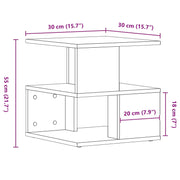 Mesa Lateral de Roble Hecha a Mano 40x40x40 cm de Madera V0035 Vetonek