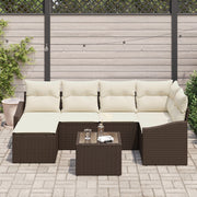 6-Piece Garden Dining Set with Gray Cushions Polyrattan V7380 Vetonek