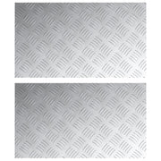2 pièces de plaques antidérapantes en aluminium à motif damier 70x40 cm V7363 Vetonek