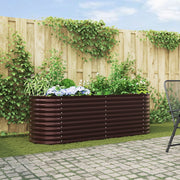 Huerto Elevado Marrón 240x80x81 cm Acero Galvanizado V3634 Vetonek