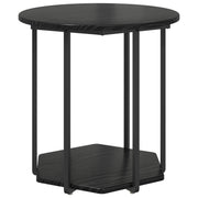Mesa Lateral 2 pcs Madera de Roble Negro y Metal V4344 Vetonek
