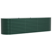 Huerto elevado Verde 320x80x81 cm de acero galvanizado V3528 Vetonek