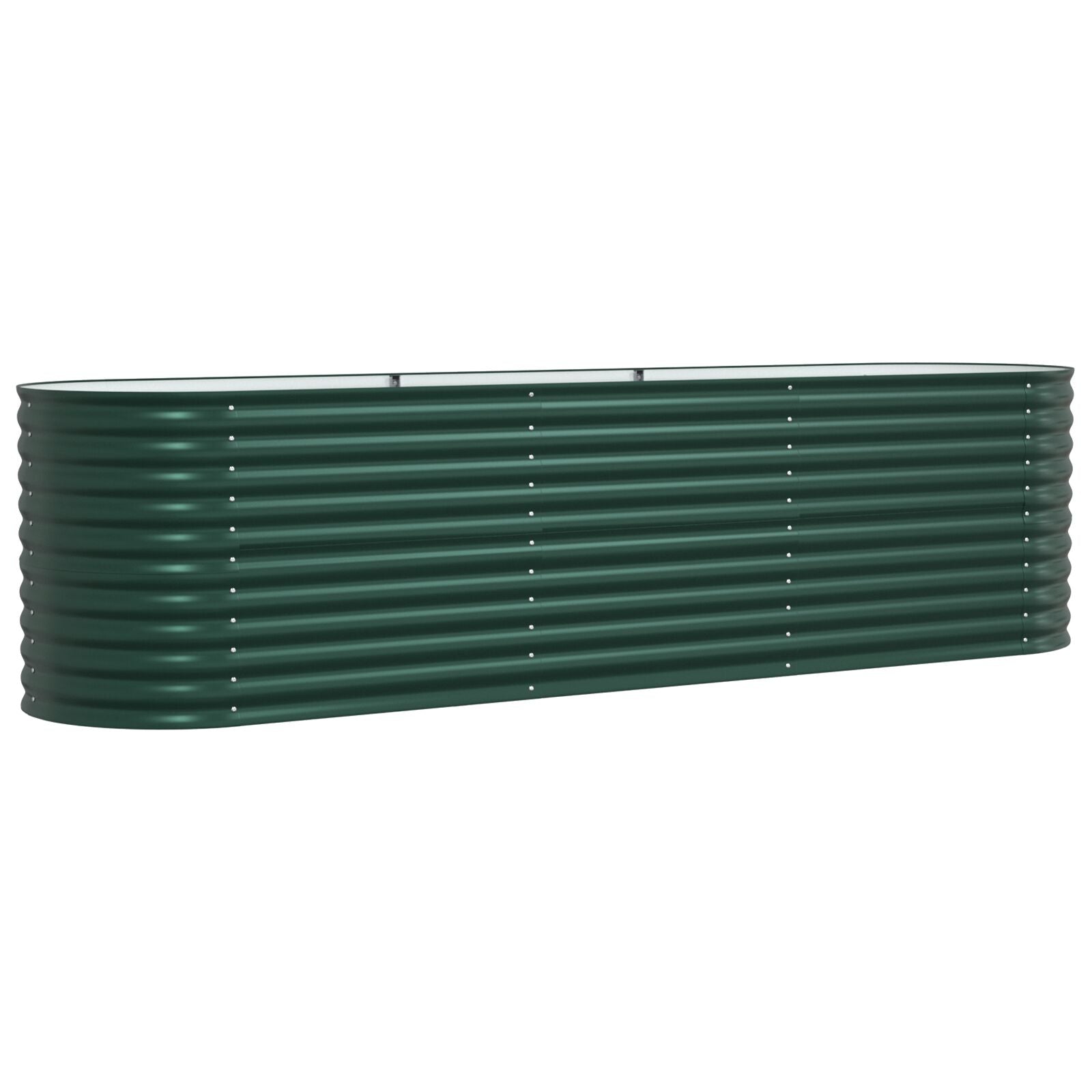 Huerto elevado Verde 320x80x81 cm de acero galvanizado V3528 Vetonek