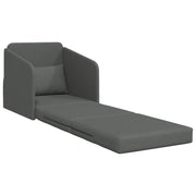 Sofá Cama de Piso  2-en-1 Gris Oscuro 65x80x83 cm Tela V5586 Vetonek