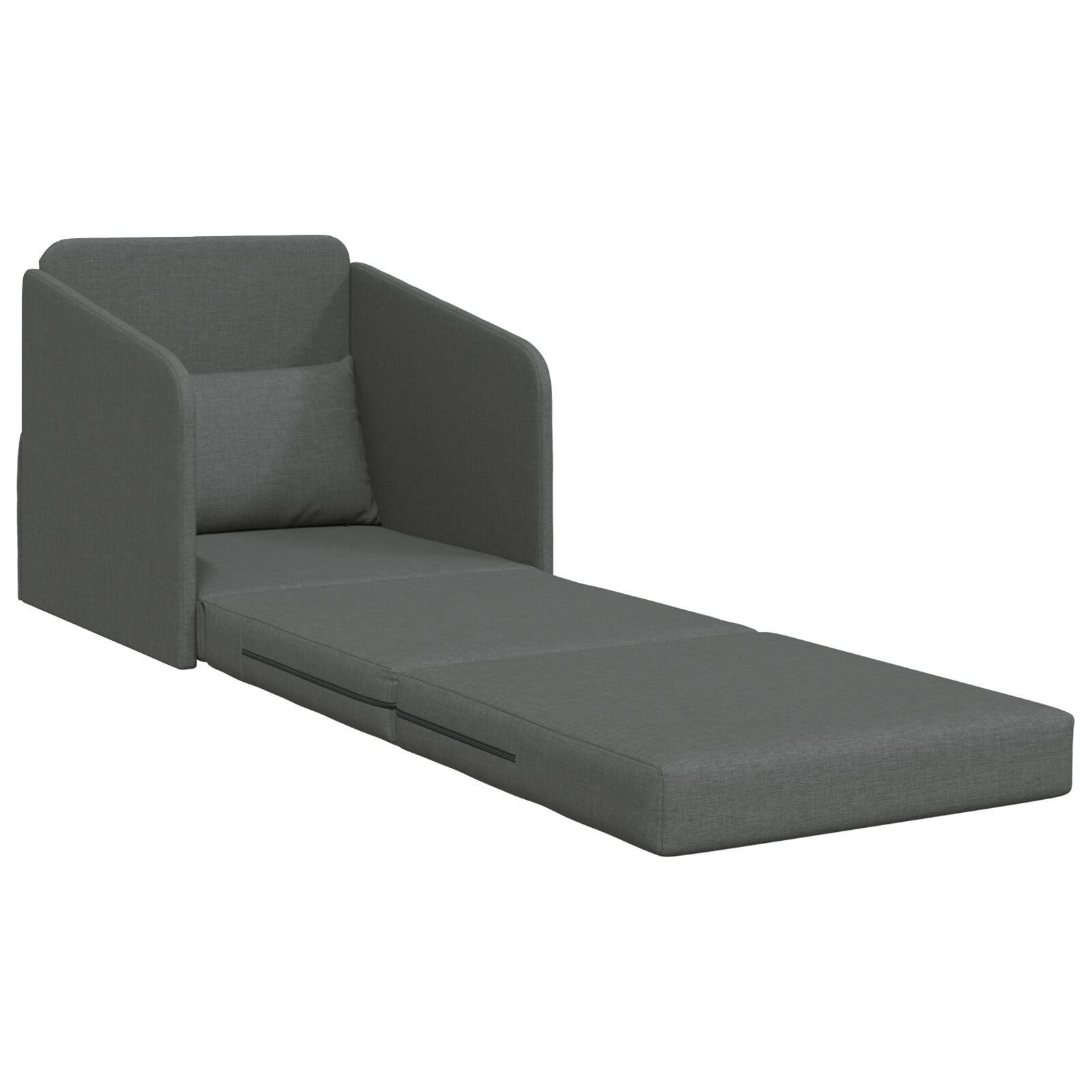Sofá Cama de Piso  2-en-1 Gris Oscuro 65x80x83 cm Tela V5586 Vetonek