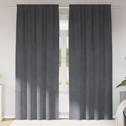 Blackout Curtains with Top Tape 2 pcs of Light Gray Velvet V3839 Vetonek