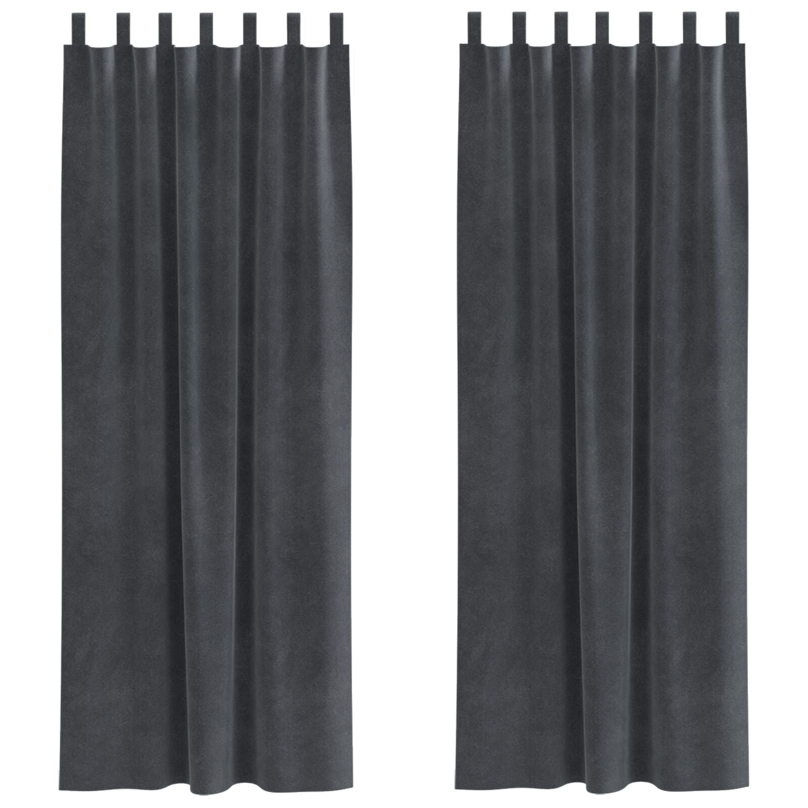 Blackout Curtains with Suspension Ties 2 Pieces of Light Gray Velvet V3587 Vetonek