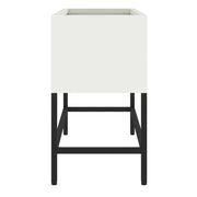 Jardinera Elevada 60x26x45 cm Acero Blanco V9722 Vetonek