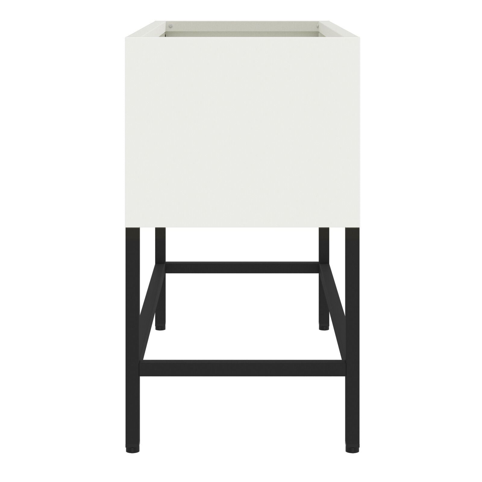 Jardinera Elevada 60x26x45 cm Acero Blanco V9722 Vetonek