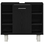 Juego de Muebles de Baño Conjunto de 3 Roble Negro V0356 Vetonek