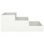 Macetero de Jardín  3 Niveles 90x90x35 cm Blanco Acero V9234 Vetonek