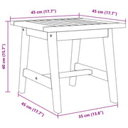 Mesa Lateral  45x45x40 cm Madera Maciza de Acacia V6456 Vetonek