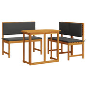 4 Piece Garden Dining Set with Solid Acacia Wood Cushions V2263 Vetonek