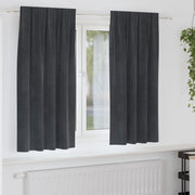 Blackout Curtains with Top Tape 2 pcs of Light Gray Velvet V3501 Vetonek