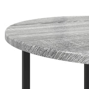 Mesa Lateral 2 pcs Gris Sonoma de Madera y Metal V4191 Vetonek