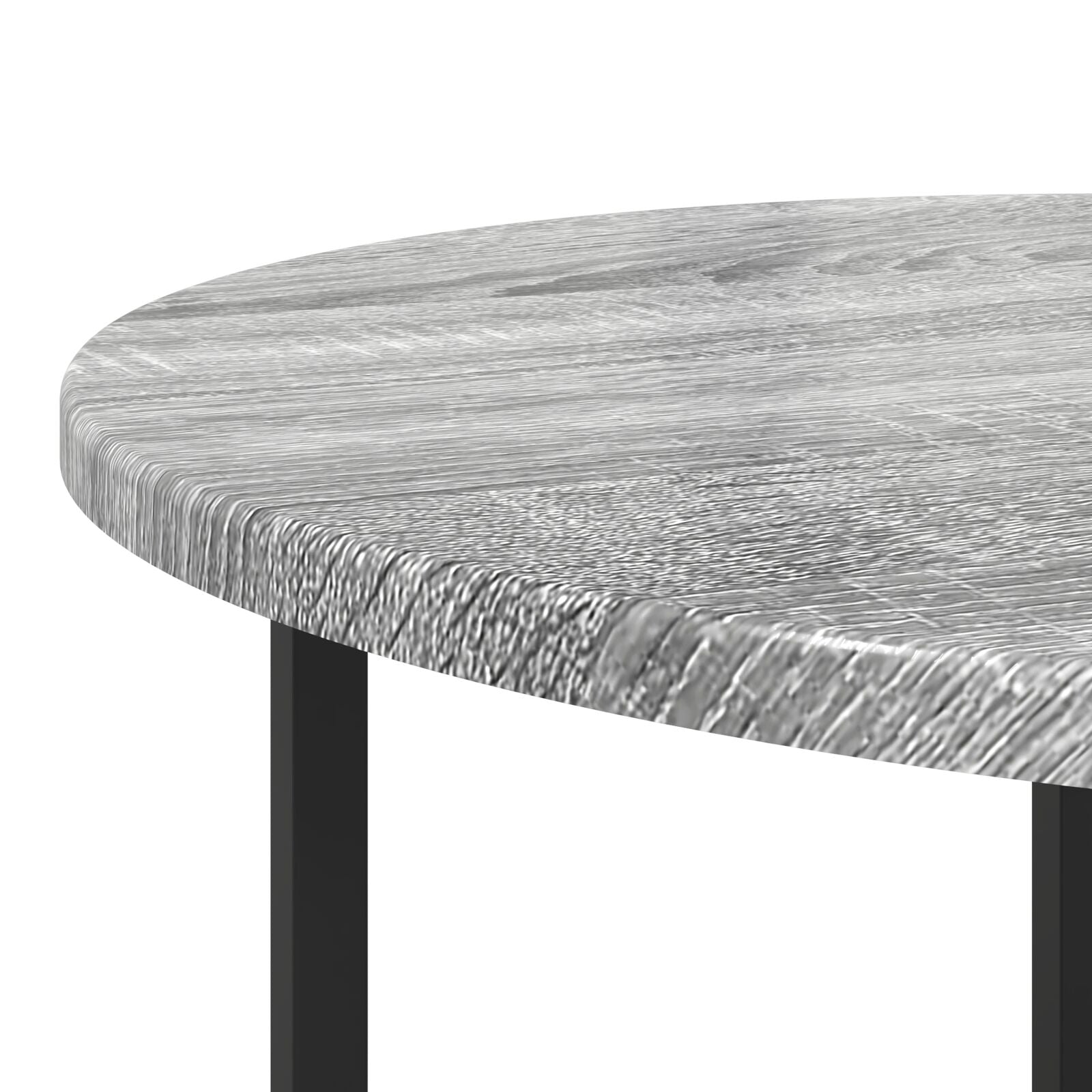 Mesa Lateral 2 pcs Gris Sonoma de Madera y Metal V4191 Vetonek