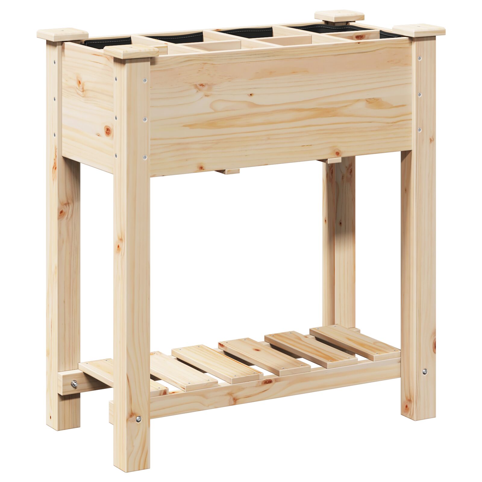 Macetero de Jardín con Rejillas 71x37x76 cm de Madera Sólida de Abeto V0678 Vetonek