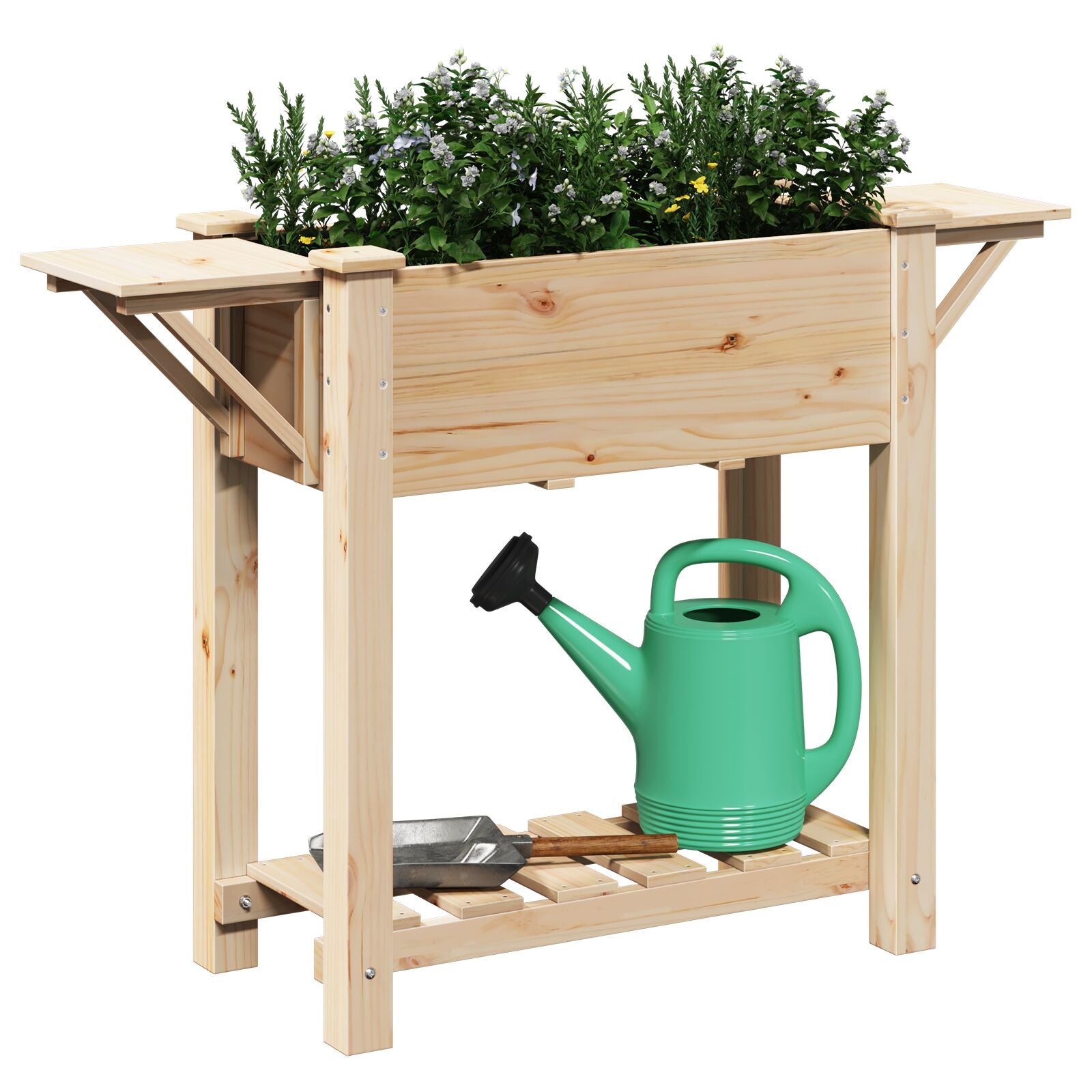 Jardinería con estanterías 111x37x76 cm de madera maciza de pino V0623 Vetonek