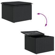 6 Piece Garden Dining Set with Black Polyester Rattan Cushions V7731 Vetonek