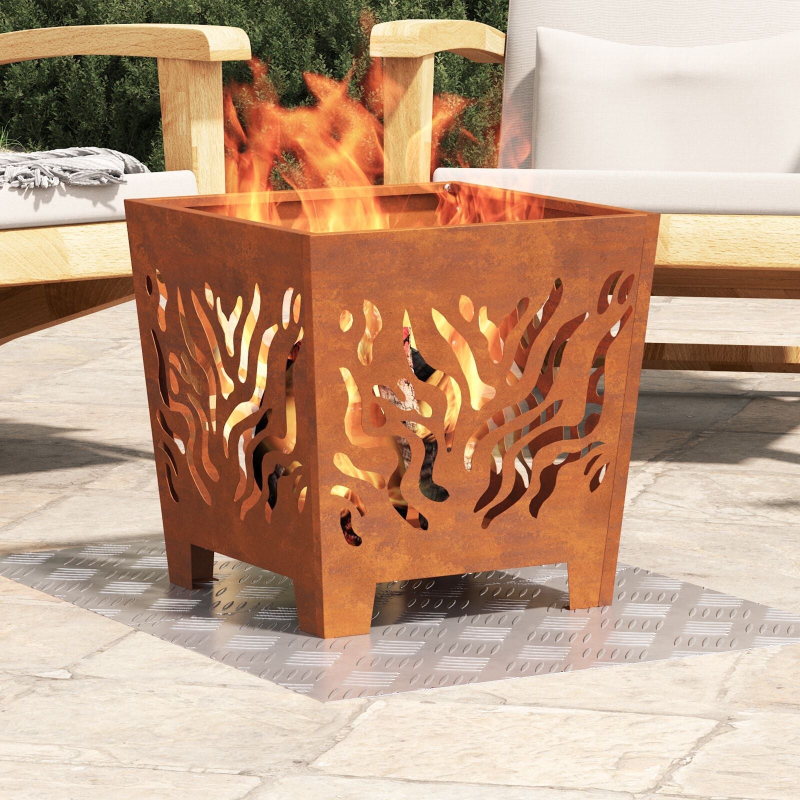 Plaques en aluminium gaufré 2 pcs Antidérapant 60x40 cm V7325 Vetonek