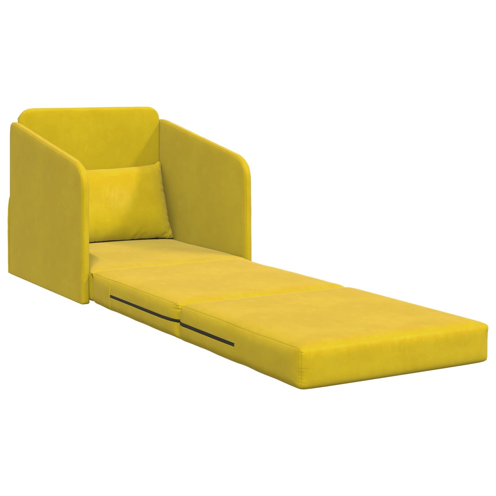 Sofá Cama  2-en-1 Amarillo 65x80x83 cm de Terciopelo V5739 Vetonek