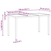 Conjunto de Comedor de Jardín  de 5 Piezas con Cojines Negro Poliratán V0084 Vetonek