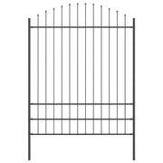 Valla de jardín con arco gris 3,4x2 m de acero V0677 Vetonek