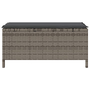 Conjunto de Comedor de Jardín de 3 Piezas con Cojines en Gris de Poliratán y Acacia V0124 Vetonek