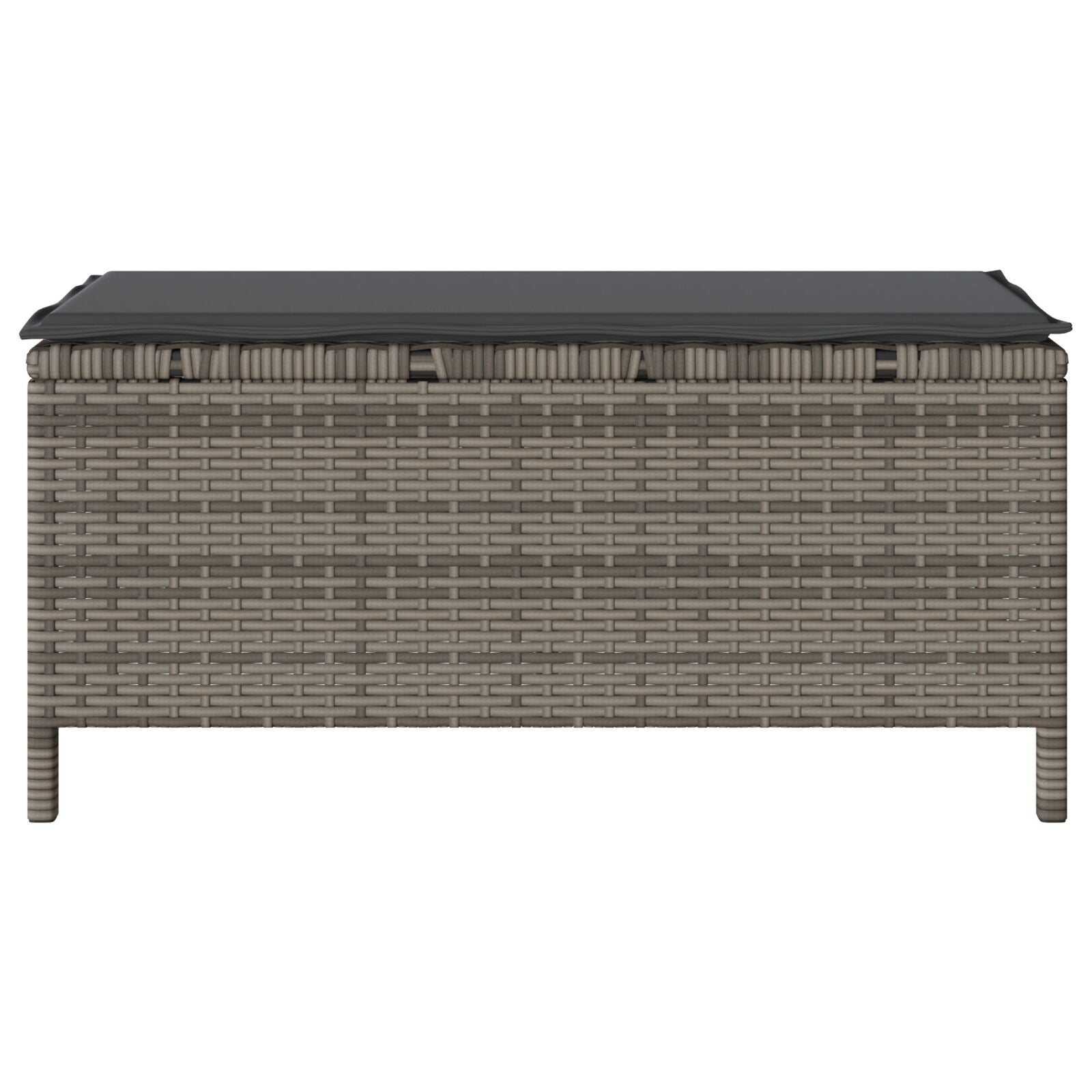 Conjunto de Comedor de Jardín de 3 Piezas con Cojines en Gris de Poliratán y Acacia V0124 Vetonek