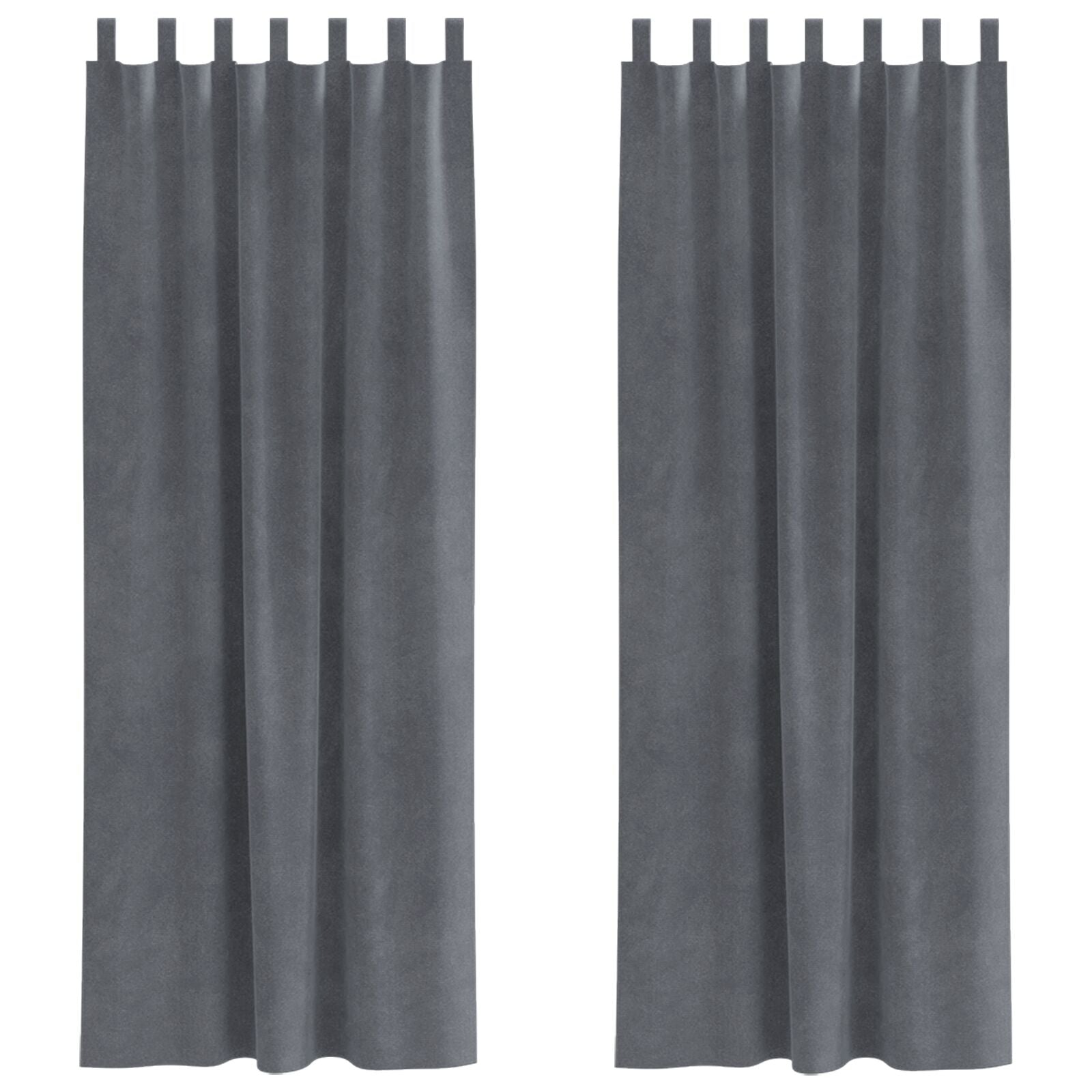 Blackout Curtains with Suspension Ties 2 pcs Light Gray Velvet V3877 Vetonek