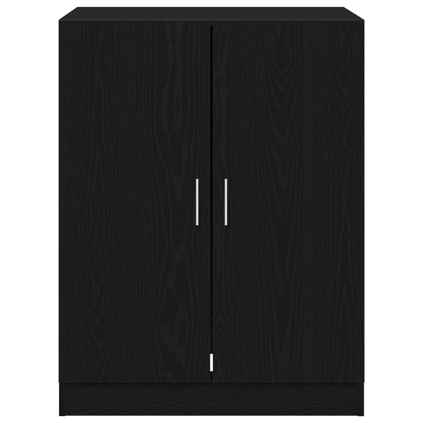 Black Oak Washing Machine Cabinet 70.5x71.5x91.5 cm Crafted Wood V0660 Vetonek