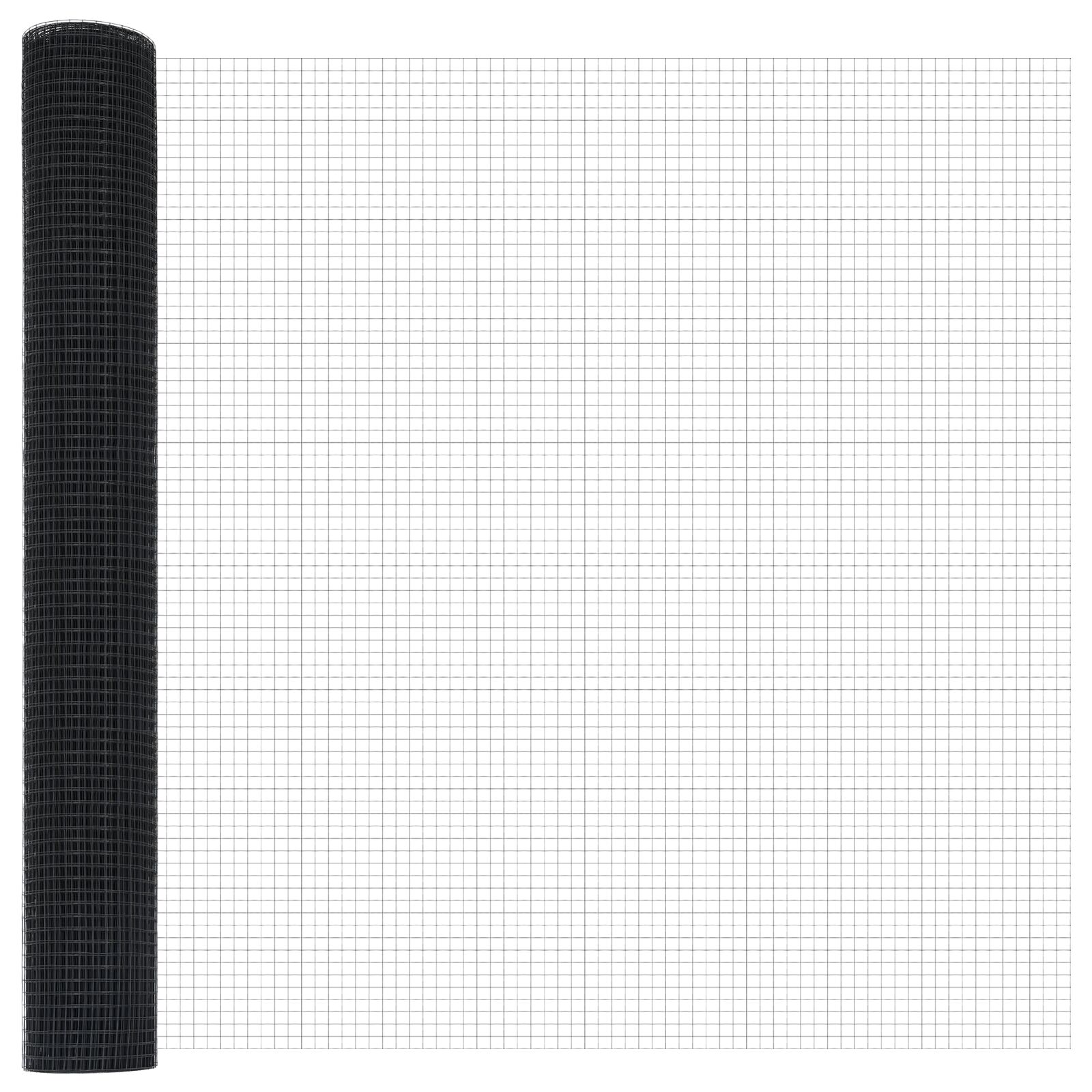 Cerca de malla soldada con 7 postes flangeados Gris 1.2x10 m Acero V6865 Vetonek