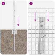 Cerca de Malla Soldada  con 22 Postes U Plateados 0.4x50 m de Acero V6265 Vetonek
