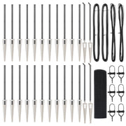 Cerca de Malla Soldada de  con 13 Postes de Espiga Gris 0.5x50 m Acero V3857 Vetonek