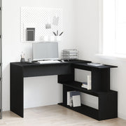 Bureau en chêne noir 200x50x76 cm bois travaillé V8704 Vetonek
