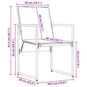 Set da pranzo da giardino 13 pezzi con cuscini in acciaio e Textilene V1552 Vetonek