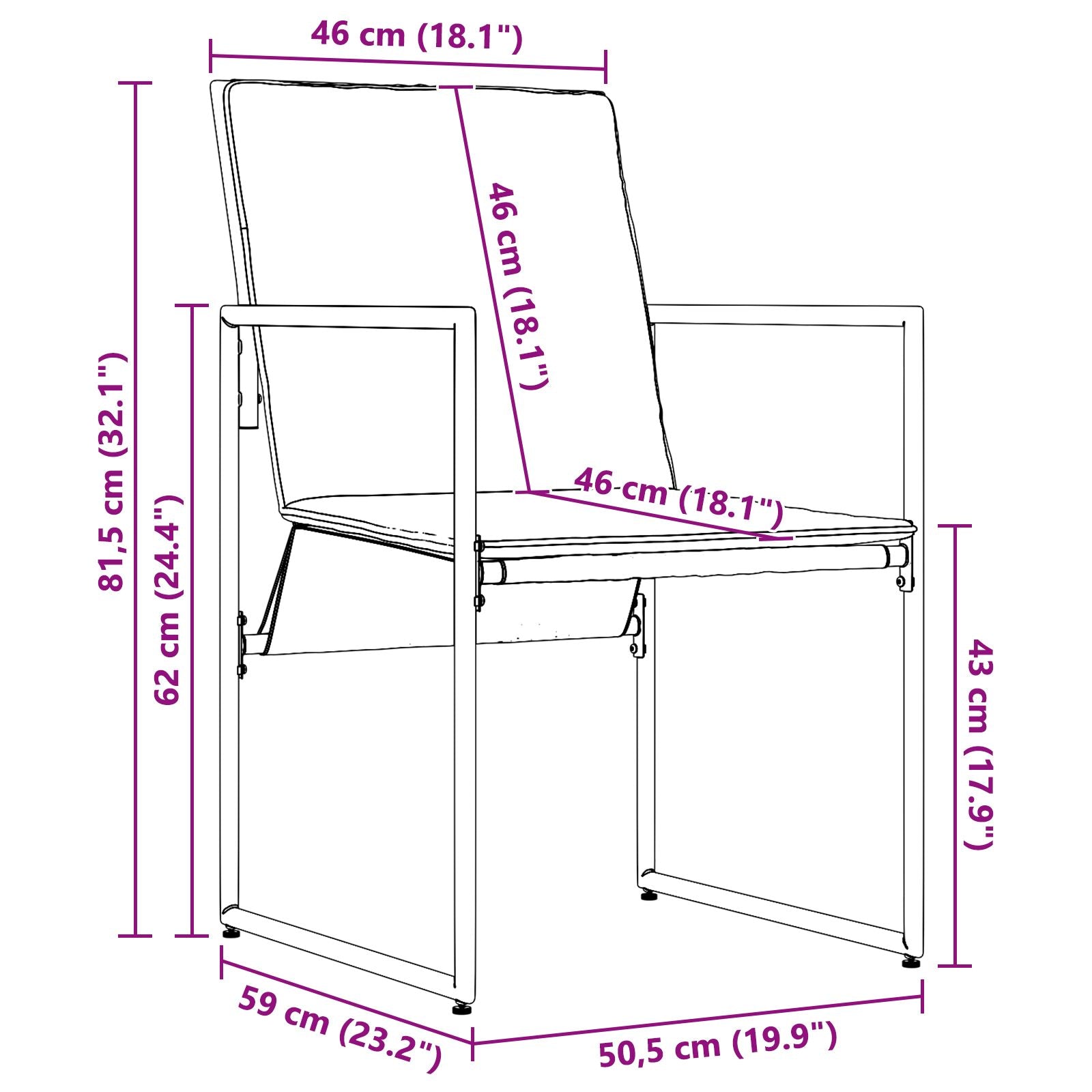 Set da pranzo da giardino 13 pezzi con cuscini in acciaio e Textilene V1552 Vetonek