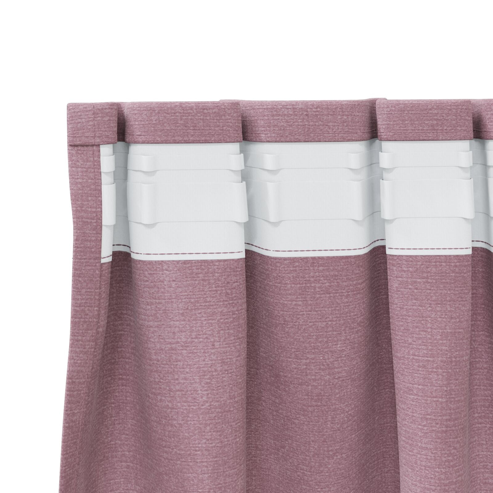Blackout Curtains with Top Tape 2 pcs Dark Pink Velvet V3389 Vetonek