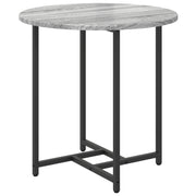 Mesa Lateral 2 pcs Gris Sonoma de Madera y Metal V4191 Vetonek