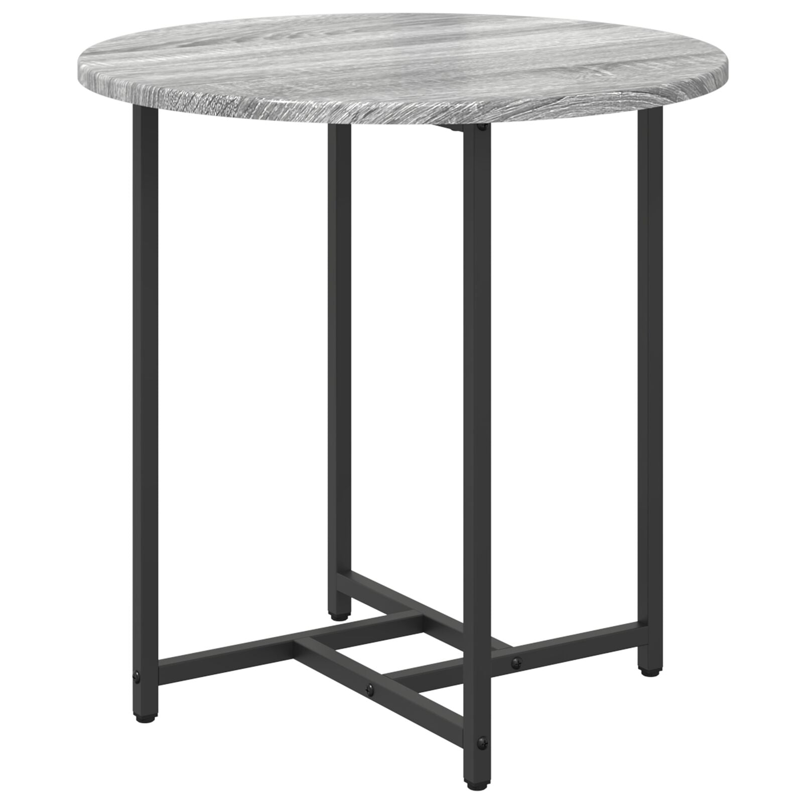 Mesa Lateral 2 pcs Gris Sonoma de Madera y Metal V4191 Vetonek