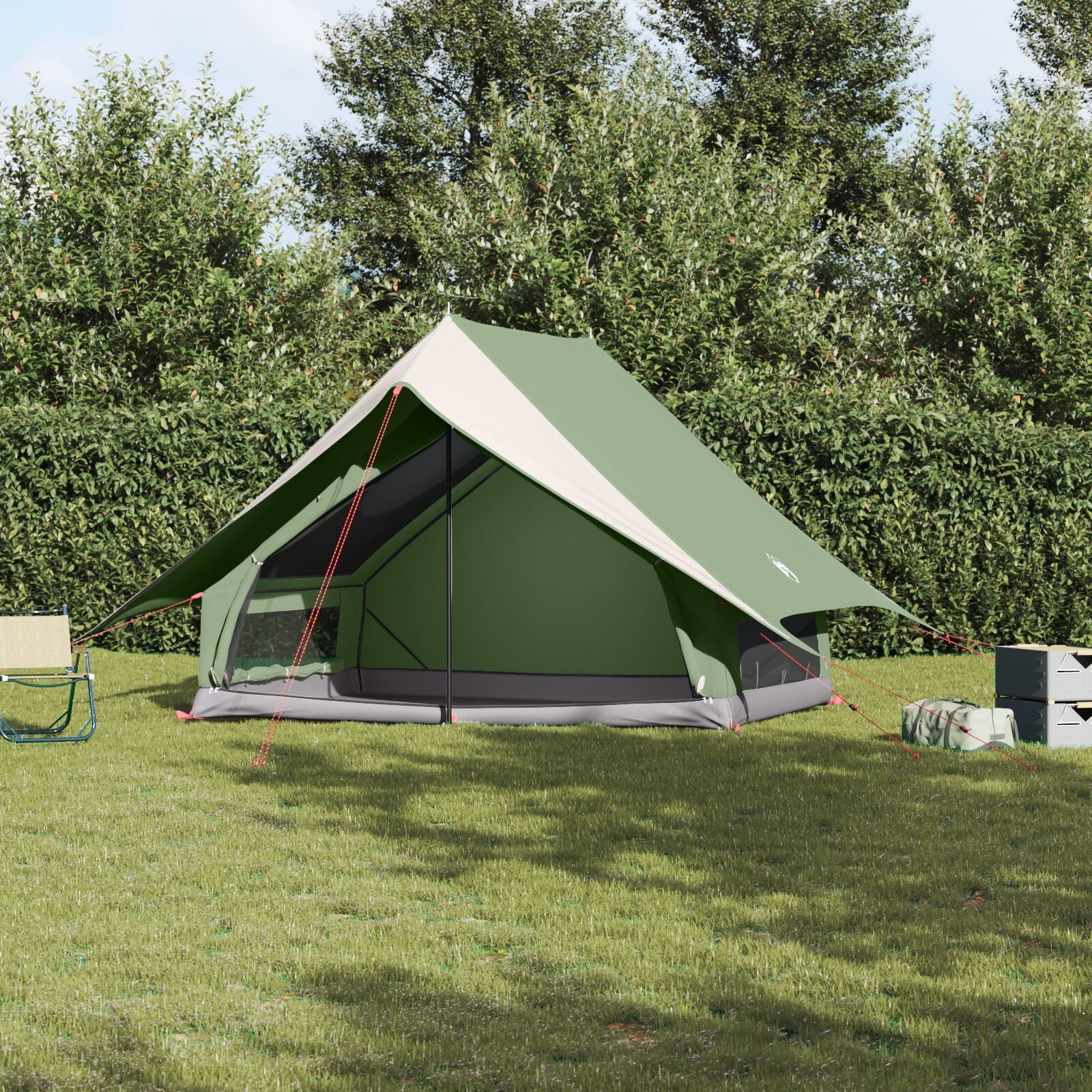 A-Frame Camping Tent for 5 People Green Waterproof V4844 Vetonek